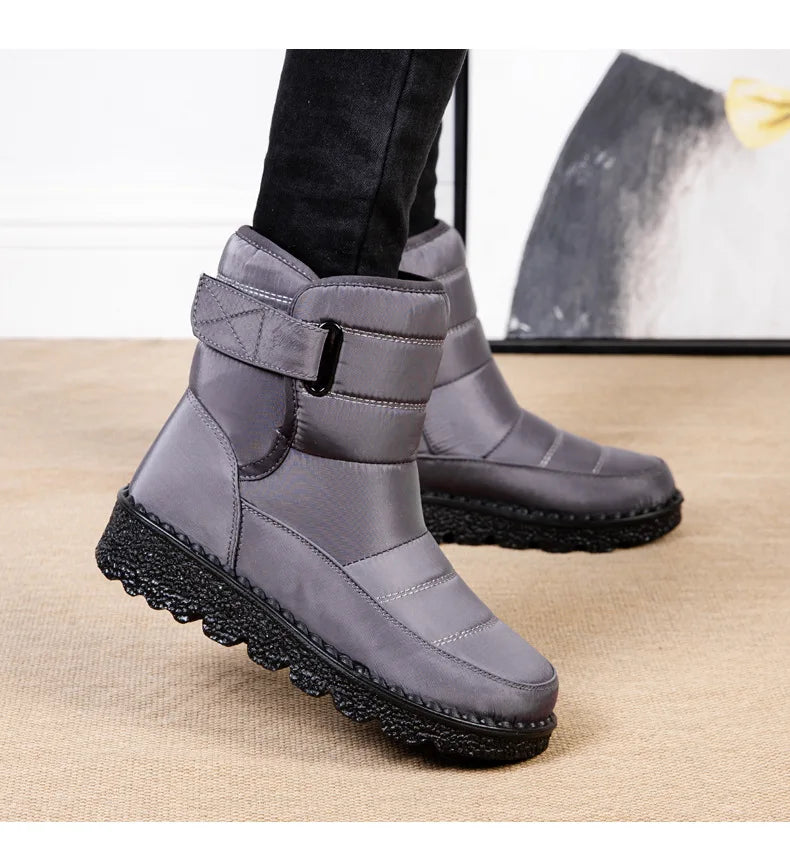 Waterproof Winter Boots for Women 2023 New Faux Fur Long Plush Snow Boots Woman Platform Shoes Warm Cotton Couples Ankle Boots