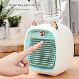 USB Charging Mini Air Conditioning Fan Electric Fan Desktop Spray 1200mAh Three Gear Air Conditioning Water-cooling Fan USB Type