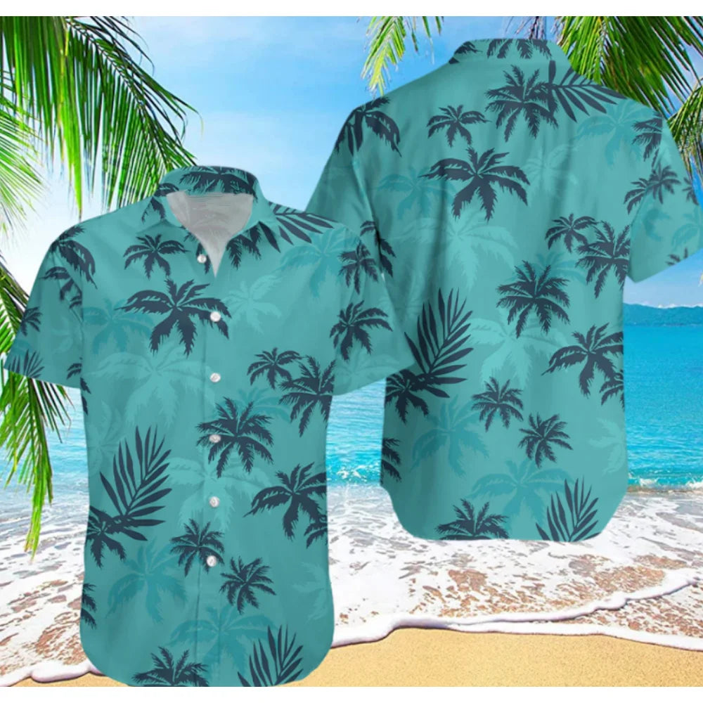 2025 Summer Animal Crane Men Hawaiian Shirt 3d Plant Shirt For Men Flower Print Plus Size Hawaiian Shirts Beach Flower Shirt 5xl