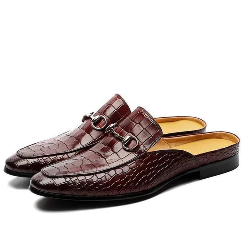 New Arrival Fashion Men Leather Loafers Male Casual Split Leather Shoes Slippers Summer Shoes