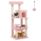 Multi-Level Cat Tree with Scratching Post Luxury Cat Tower with Condo House Cat Scratcher for Indoor Cat Accessories Pet Cat Toy