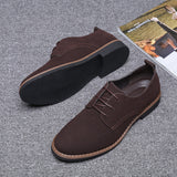 Men Dress Shoes Fashion Oxford Leather Shoes Comfortable Shoes For Mens Sneakers Large Size Suede Flat Footwear chaussure homme