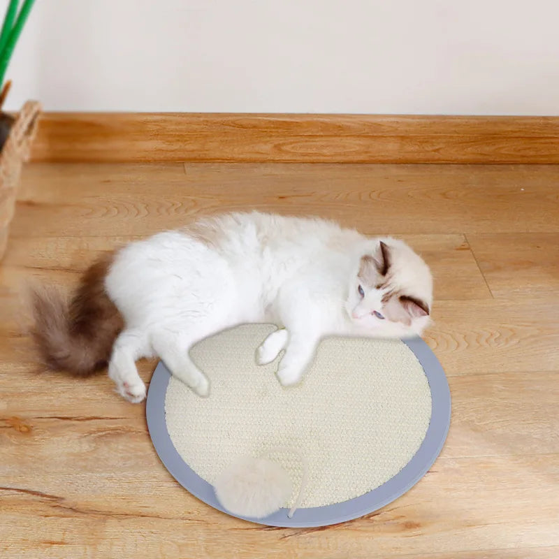 Cat Shape Sisal Cat Scratcher Wall Suction Cat Scratcher With Small Ball Cat Claw Grinder Cat Toy Protection Furniture