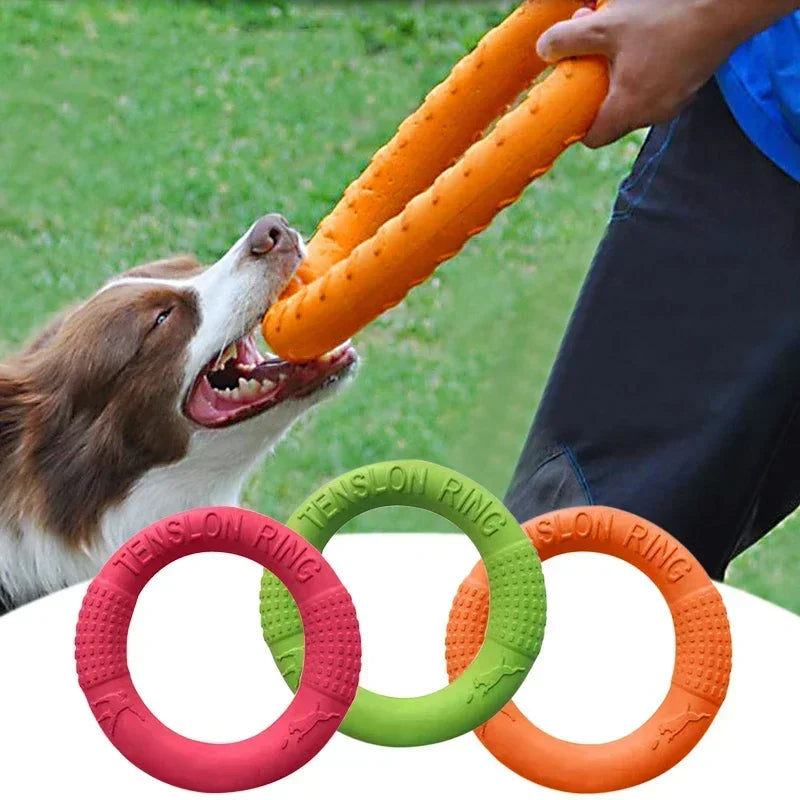 Dog Toy Training Ring Puller Puppy Flying Disk Anti-Bite Aggressive Chewing Interactive Toys Pet Supplies juguetes para perros