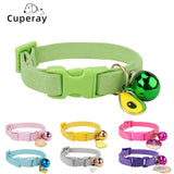 Suede Cute Cat Collar Breakaway Adjustable Girl Boy Pet Collars with Bell and Metal Pendant Decoration for Cats Kitten Puppies