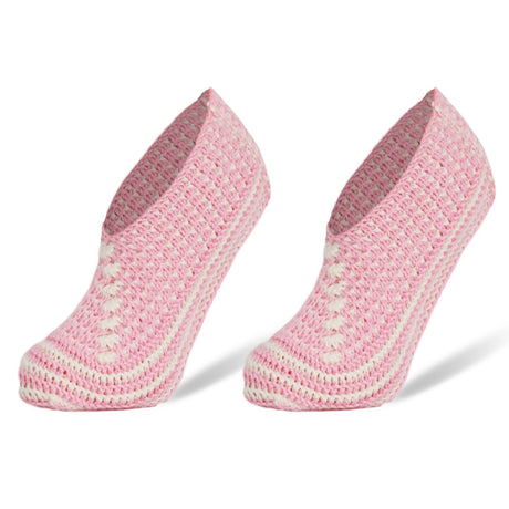 1 Pair - Crochet Hand Knit Slippers for Women Vintage Slipper Socks Shoe Size 5-7