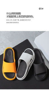 METASCH Fashionable Men Slippers Ins Summer Korean Version Outdoor Trend Non Slip Wear-resistant Beach Home Bathroom Sandals