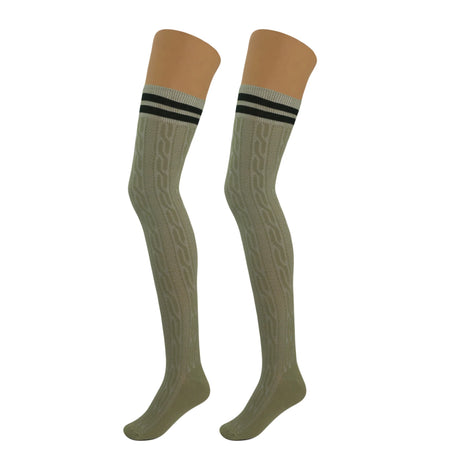 1 Pair - Thigh High Knitted Socks for Women over Knee Long Boot Socks