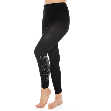 1 Pack - Bamboo Leggings for Women Soft Stretchy Full Length Elastic Leggings with Fancy Accessories