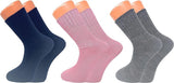 3 Pairs - Loose Fitting Crew Socks for Women Acrylic Soft Sleep Socks