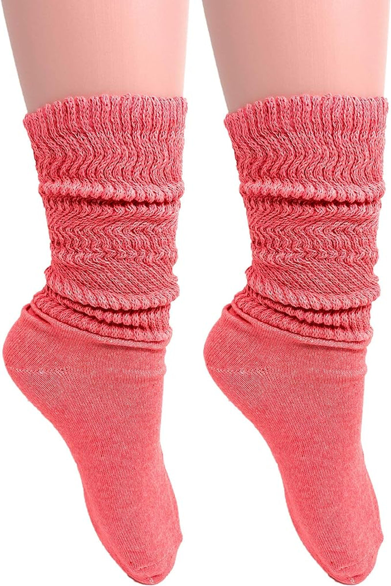 1 Pair - Cotton Lightweight Slouch Socks for Women Extra Thin Slouchy Scrunch Socks