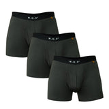 3 Pack - Bamboo Boxer Briefs for Men with Pouch Breathable Short Boxer