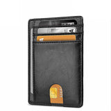 Mens Leather Slim Wallet Credit Card Holder RFID Blocking Pocket ID Money PU USA