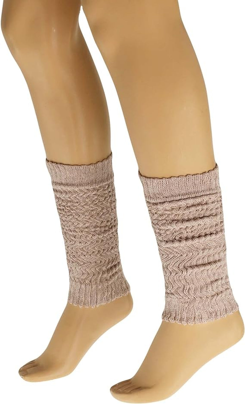 1 Pair - Cotton Leg Warmers Boot Socks Retro Style Knitted Retro Baggy Leg Warmer