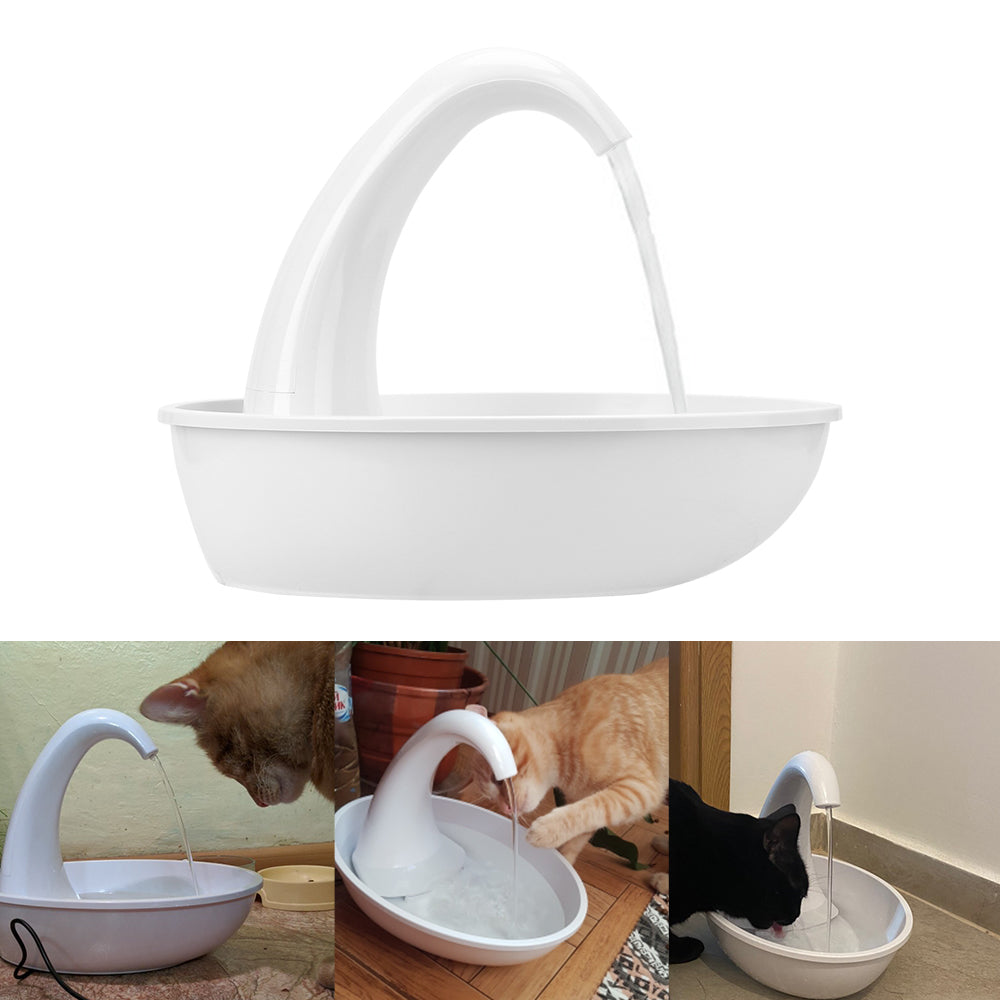 Feeding Water Flowing Fountain For Cat Dog Automatic Swan Pet Cat Water Dispenser